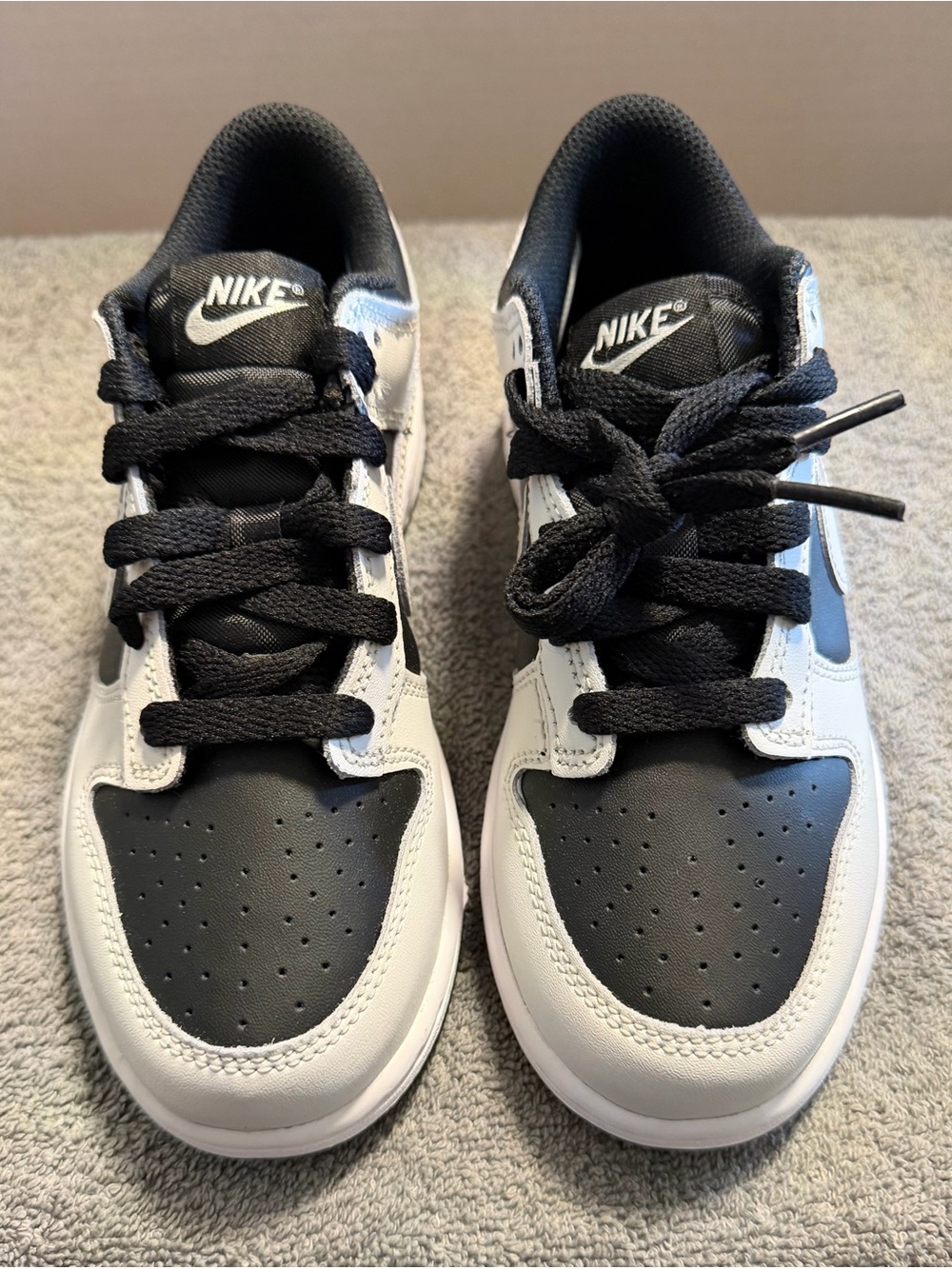 Leather Nike Dunk Low Size 2Y NWT